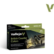 Vallejo 71211, 6X18 Ml. British Caunter Colors Model Air Boya Seti