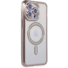 Flzdgnkr Newface Iphone 15 Pro Kılıf Joke Simli Magneticsafe Kılıf - Pembe
