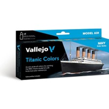Vallejo 71646, 8X18 Ml. Titanik Model Air Boya Seti
