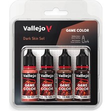 Vallejo 72387, 4X18 Ml. Dark Skin Game Color Maket Boyası Seti