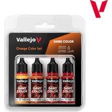 Vallejo 72381, 4X18 Ml. Orange Color Game Color Boya Seti