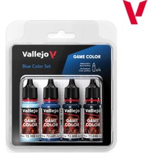 Vallejo 72376, 4X18 Ml. Blue Color Game Color Boya Seti