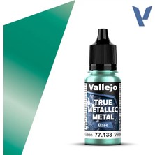 Vallejo 77133, 18 Ml. Beetle Green Base True Metallic Metal Maket Boyası