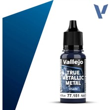 Vallejo 77151, 18 Ml. Sapphire Blue Shade True Metallic Metal Maket Boyası