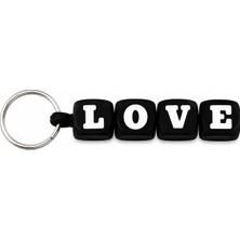 Yapı3D Love Yazılı Anahtarlık 💙 Harf Tasarımlı Dekoratif Anahtarlık 🔑 Çanta ve Anahtar Aksesuarı 🎒