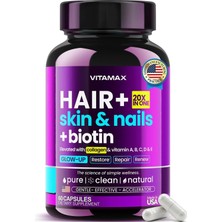 Vitamax Biotin Collagen Keratin Booster With Hyaluronic Acid Msm Inositol Astaxanthin 60 Caps