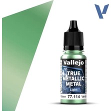 Vallejo 77114, 18 Ml. Dusken Green Light True Metallic Metal Maket Boyası