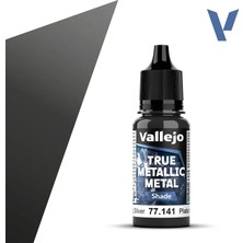 Vallejo 77141, 18 Ml. Sterling Silver Shade True Metallic Metal Maket Boyası