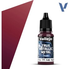 Vallejo 77146, 18 Ml. Ruby Red Shade True Metallic Metal Maket Boyası