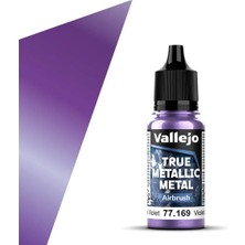 Vallejo 77169, 18 Ml. Celestial Violet Airbrush True Metallic Metal Maket Boyası