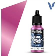 Vallejo 77127, 18 Ml. Crimson Magenta Base True Metallic Metal Maket Boyası