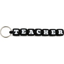 Yapı3D Teacher Yazılı Anahtarlık 🔑 Öğretmen Temalı Çanta Anahtarlığı Dekoratif Harf Tasarımlı Anahtarlık