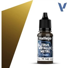 Vallejo 77142, 18 Ml. Radiant Yellow Shade True Metallic Metal Maket Boyası