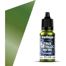 Vallejo 77175, 18 Ml. Amber Green Airbrush True Metallic Metal Maket Boyası