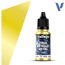 Vallejo 77102, 18 Ml. Radiant Yellow Light True Metallic Metal Maket Boyası