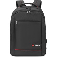 Mack MCC-006 15.6" Offıce USB Girişli Notebook Sırt Çantası Siyah