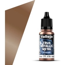 Vallejo 77178, 18 Ml. Rusty Metal Airbrush True Metallic Metal Maket Boyası