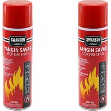 Hace Bazaar 2 Adet Yangın Söndürücü - Yangın Savar Sprey 500ML + 500 ml  Ev - Ofis - Oto Araç   Ateş Boğucu Köpük Tabaka Oluşturur (4887)
