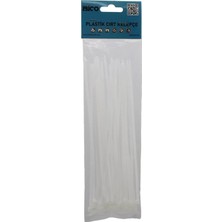 Hace Bazaar 25PCS   Beyaz   3.6X200MM  Plastik Cırt Kelepçe (4887)