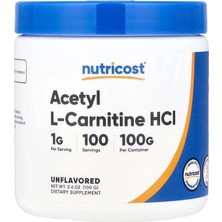 Nutricost Acetyl L-Carnitine Hcı Brain & Cognitive Alcar 100 Gram