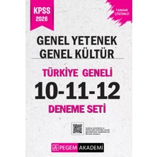 Pegem Akademi Yayıncılık 2026 Kpss Genel Yetenek Genel Kültür Tamamı Çözümlü Türkiye Geneli 10-11-12 (3'lü Deneme Seti)
