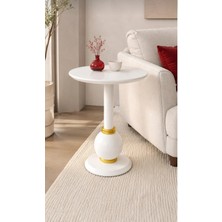 Gold Design Nova Model Krem-Gold 55 cm Yan Sehpa Zigon