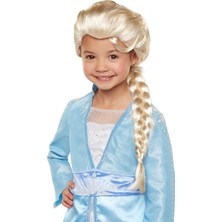 Hace Bazaar Platin Altın Dore Renk Karlar Ülkesi Elsa Frozen Peruğu Çocuk Boy