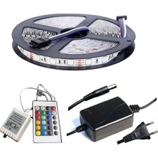 Mudanis Winboss 5mt Rgb Şerit LED Slikonlu Adaptör Uzaktan Kumanda Tak Çalıştır