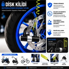 Beneficio 781MV 12X11 cm Boy 16MM Çapında Motosiklet Disk Kilidi Kelepçeli Çelik U-Bar ve Yeşil Hatırlatma Kablosu