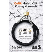 Beneficio Çelik Halat Kilit Kumaş Korumalı – Bisiklet, Motosiklet ve Valiz Güvenlik Kilidi Bisiklet Kilidi