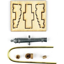 Occre 17021, 35 Mm. Zamak Top ve Ahşap Arabası