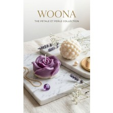 Woona Doğal Soya Mumu 2'li Set & Vanilya Kokulu Bubble ve Gül Figürlü Dekoratif Mum El Yapımı Doğal Soya Wax Premium Kokulu Mum Seti