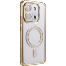 Nacario Mey Ithalat®   Redmi 15C 4g Joke Simli Magneticsafe Kılıf - Gold