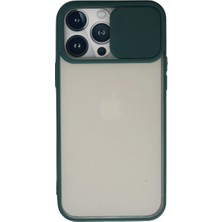Evimdeyokyok Apple Iphone 13 Pro Max Kılıf Palm Buzlu Kamera Sürgülü Silikon - Yeşil