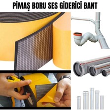 Evimdeyokyok Pimaş Gider Borusu Ses Yalıtımı Kauçuk Bant Yapışkanlı 10CM x 10METRE