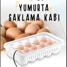 Şirin Home ​15LI Kapaklı Yumurta Saklama Kabı - Buzdolabı Düzenleyici Yumurta Kutusu