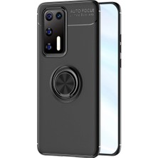 Evimdeyokyok Huawei P40 Kılıf Range Yüzüklü Silikon - Siyah