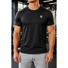 Sapeur Erkek Spor Tişört- Slim Fit Antrenman Üstü