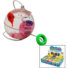 Super Duper Glıtter Ball DMR-124 Top Sulu Işıklı Sallama Ipli Hayvan-Emoji Kartlı