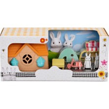 Akıllı Bayi ENF-39190 Sevimli Tavşanlar ve Kaydıraklı Evi Aby