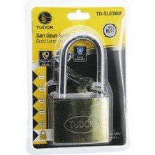 Tudor TD-SL63MM Asma Kilit Sarı Vakumlu Uzun Kancalı