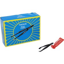 Taksun Tw-28 Metal Cımbız Siyah Şeffaf Pvc Kılıflı