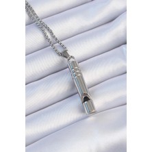 Hace Bazaar Acil Durum Düdüğü 316L Çelik Kararma Yapmaz Yüksek Desibel Kolye Unisex - TJ-EBK1200