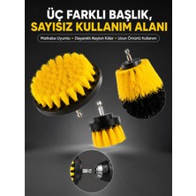 Karahanbey Banyo Mutfak Için Matkap Ucu Temizlik Fırçası 3’lü Set