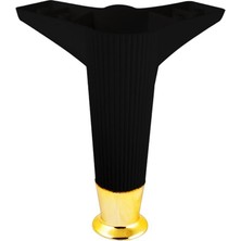 KRT İBİCO-936 Plastik Mobilya ve Koltuk Ayak 15CM Siyah Gold Uçlu