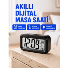 Epilons Fotoselli Dijital Masa Saati Aydınlatmalı Alarm ve Tarih Göstergeli