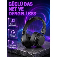 sbodurhome  Kablosuz Kulak Üstü Bluetooth Kulaklık Güçlü Bas ve Katlanabilir Tasarım