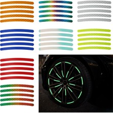 Ozkr Store SN-29083 20’li Araç Tekerlek Fosforlu Stıcker (Karışık Renk)