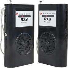 Ozkr Store Roxy Rxy-Turbo Cep Tipi Mini Analog Fm Radyo