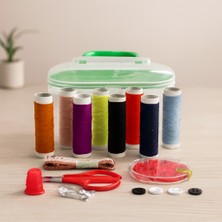 Ozkr Store Çantalı Dikiş Seti (Küçük) - Iplik, Makas, Iğne, Mezura
